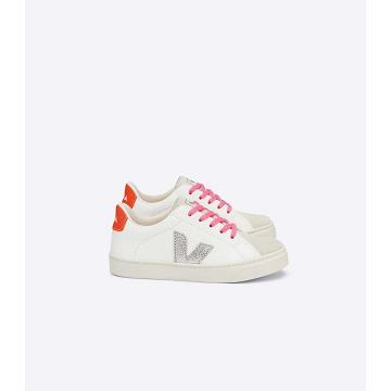 Veja ESPLAR LACES CHROMEFREE Kids' Shoes White/Silver | CA 735YXF